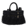 Prada Fringe Wicker Tote Woven Straw