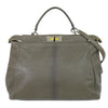 Secondhand Fendi Peekaboo Bag Gray Leather Bags