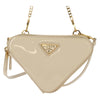 Secondhand Prada Triangle Double Zip Pouch Bag with Chain