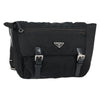 Secondhand Prada Double Buckle Flap Messenger Bag Tessuto