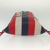 Gucci Logo Drawstring Backpack Striped Canvas