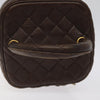 Secondhand Chanel Vanity pouch Brown Leather Bags