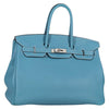 Hermes Birkin Handbag Blue Togo with Palladium Hardware