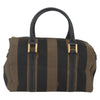 Fendi Vintage Pequin Convertible Boston Bag Coated Canvas