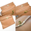 Secondhand Hermes Kelly Handbag Brown Togo with Gold Hardware