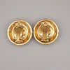Secondhand Chanel Vintage Round Clip-On Earrings Metal with Faux