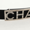 Secondhand Chanel Logo Belt Black Leather Accessories