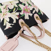 Dolce & Gabbana Capri Tote Printed Canvas with Lizard Embossed Leather