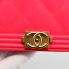 Secondhand Chanel Boy Yen Wallet Quilted Patent