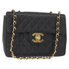 Secondhand Chanel Vintage Classic Single Flap Bag Quilted Caviar