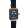 Secondhand Chanel Premiere Velours Mini Quartz Watch Titanium with Yellow Gold and Velvet Rubber with Diamond Dial