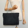 Secondhand Prada Resin Handle Tote Tessuto