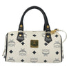 Secondhand MCM Visetos logogramme Handbag Canvas and