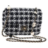 Secondhand Chanel Square Classic Single Flap Bag Quilted Tweed