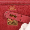Hermes Kelly Handbag Red Ardennes with Gold Hardware