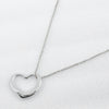Tiffany & Co. Elsa Peretti Open Heart Pendant Necklace Sterling Silver