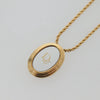 Secondhand Christian Dior Vintage Logo Round Pendant Necklace