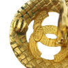 Chanel Vintage CC Round Cutout Clip-On Earrings Metal