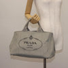 Secondhand Prada Canapa Tote Gray Canvas Bags