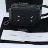 Secondhand Chanel Filigree Vanity Clutch with Chain Quilted Caviar