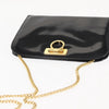 Salvatore Ferragamo Vintage Gancini Chain Shoulder Bag Patent Leather