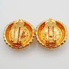 Secondhand Chanel Vintage Round Clip-On Earrings Metal with Faux