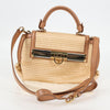 Salvatore Ferragamo Sofia Satchel Raffia with Leather