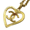 Secondhand Chanel CC Heart Pendant Necklace