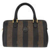 Fendi Vintage Pequin Convertible Boston Bag Coated Canvas
