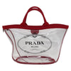 Secondhand Prada Logo Tote Transparent Plastic Accessories