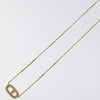 Secondhand Christian Dior CD Pendant Necklace Metal and Crystals