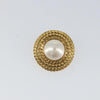 Secondhand Chanel Vintage Round Clip-On Earrings Metal with Faux