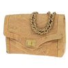 Chanel Vintage Mademoiselle Lock Single Flap Chain Bag Chevron Cork