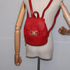 Salvatore Ferragamo Gancini Flap Drawstring Backpack Leather