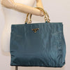Secondhand Prada Metal Handles Tote Tessuto