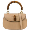 Gucci Vintage Convertible Bamboo Top Handle Bag Leather