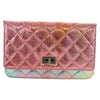 Secondhand Chanel Rainbow Reissue 2.55 Wallet on Chain Quilted Multicolor Metallic Goatskin