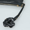 Secondhand Chanel Vintage Camellia CC Wristlet Clutch Lambskin with Patent