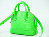 Balenciaga Logo Ville Bag Crocodile Embossed Leather