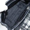 Prada Turn Lock Top Handle Bag Printed Saffiano Leather with Tessuto