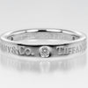 Tiffany & Co. Flat Ring Platinum / 3P Diamond