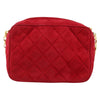 Chanel Vintage Front Pocket Camera Shoulder Bag Suede
