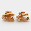 Secondhand Chanel Vintage Round CC Clip-On Earrings