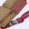 Gucci Vintage Double Belt Bag GG Canvas with Leather