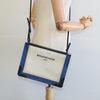 Balenciaga Navy Pochette Canvas and Leather