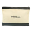 Secondhand Balenciaga Navy Zip Pouch Canvas and