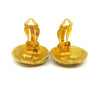 Chanel Vintage CC Round Clip-On Earrings Metal
