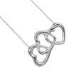 Tiffany & Co. Triple Heart Pendant Necklace Sterling Silver
