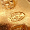 Chanel Vintage CC Round Button Clip-On Earrings Metal