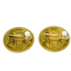Secondhand Chanel Vintage CC Round Clip-On Earrings